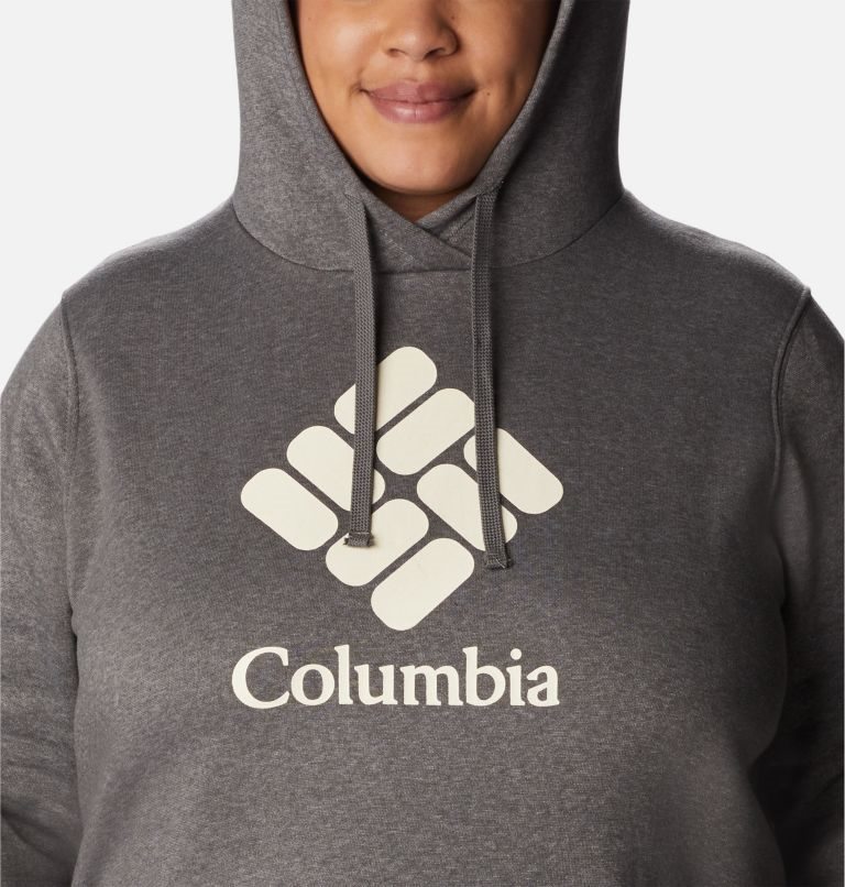 Women's Columbia Trek Graphic Hoodie Dark Grey | Plus Size CA-VL40C
